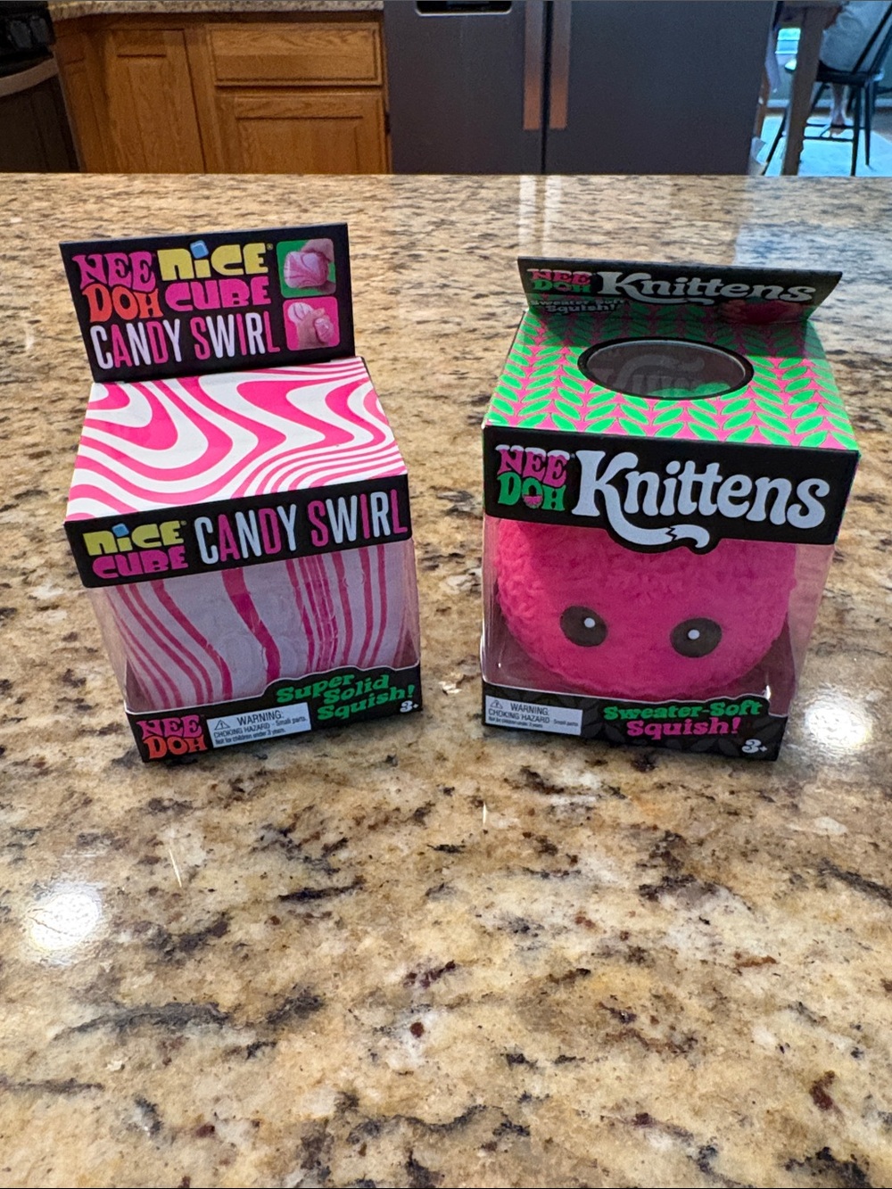 Needoh Holiday pink kitten and candy swirl